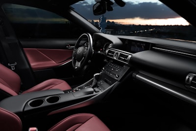 the interior of a car