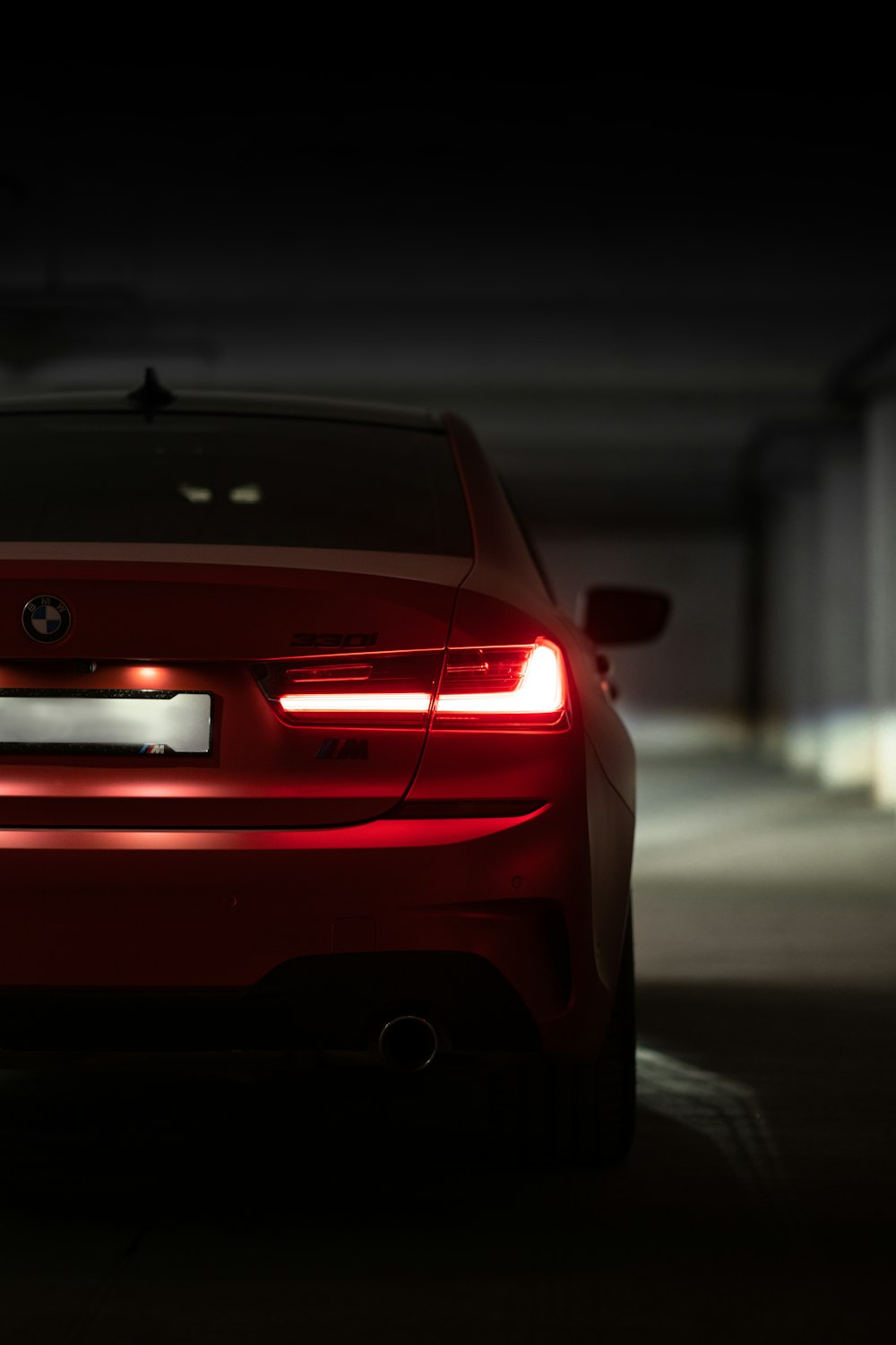 a car on a road at night