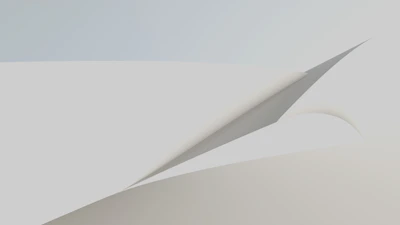 Minimalist UI mockup featuring smooth curves and gentle red-violet highlights.