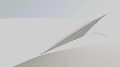 Abstract composition featuring smooth, curved shapes with a minimalist design. Soft gradients of pale grey and white merge into one another, creating a tranquil and fluid appearance.