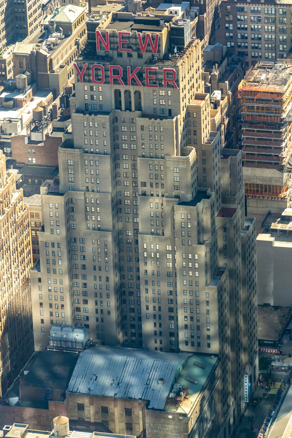 a high angle view of a building