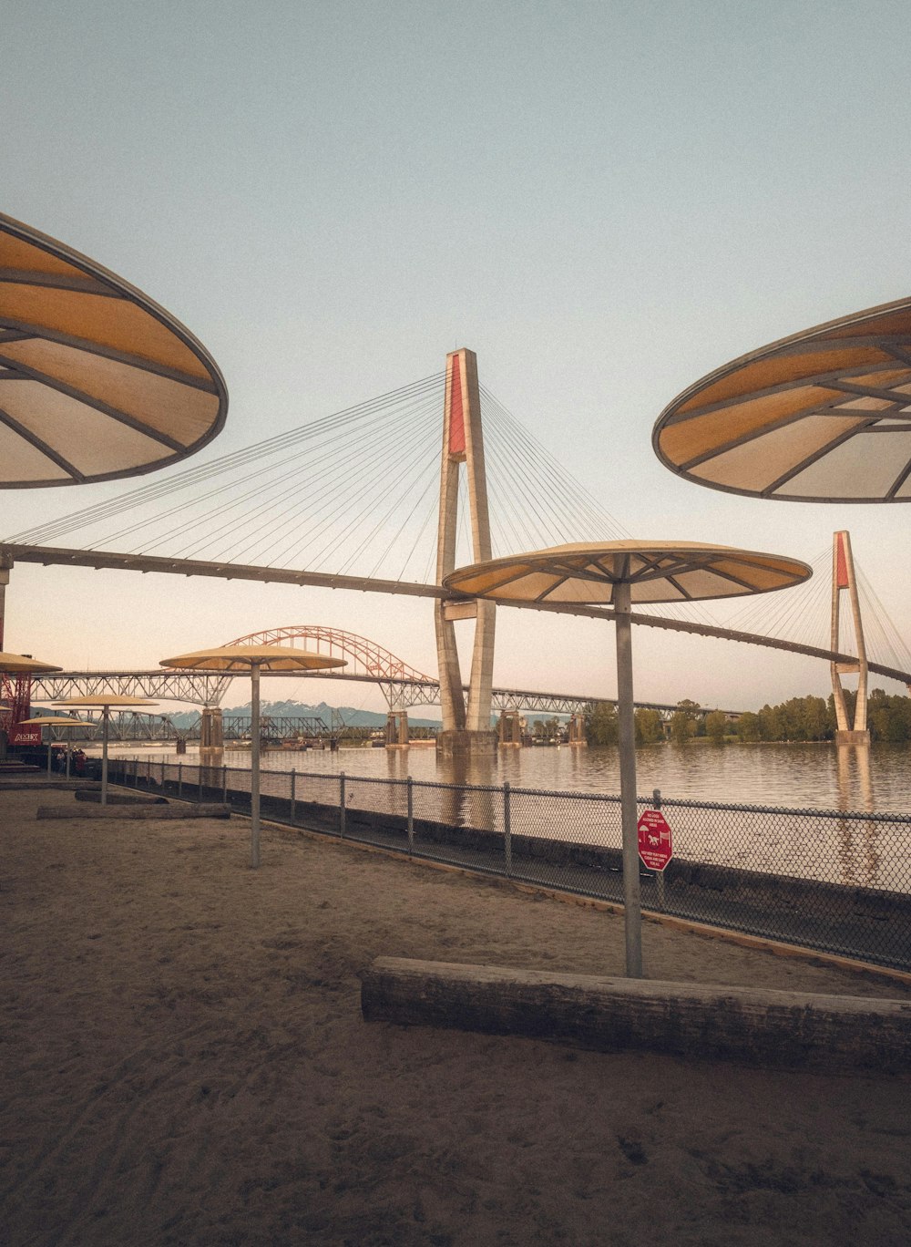 a bridge over a body of water