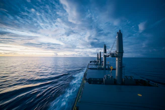 a large ship on the water