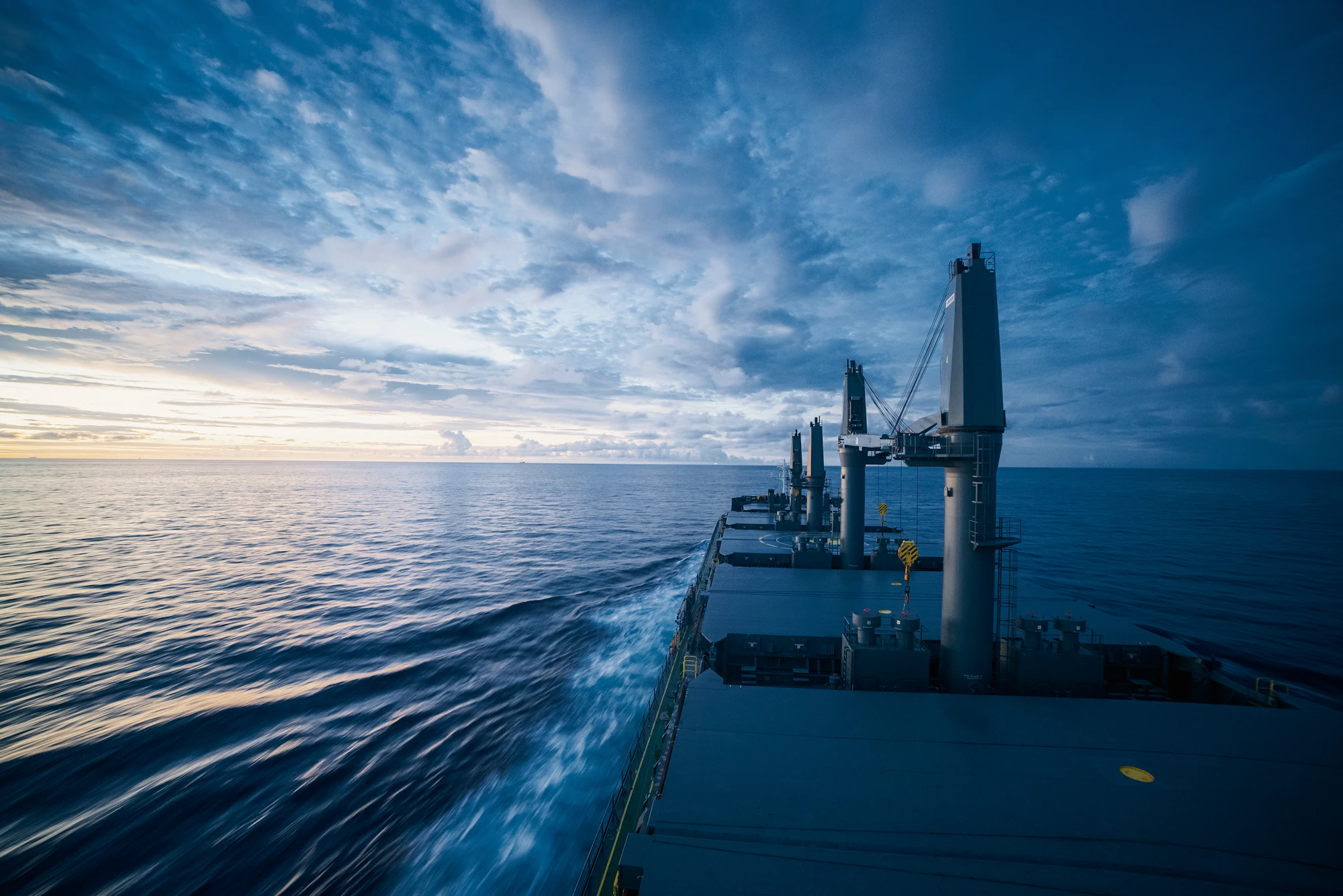 Large vessel on the open water