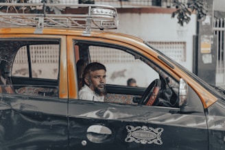 a person driving a car