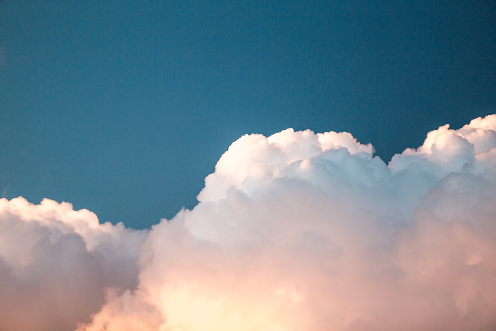 a blue sky with clouds