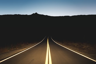 Empty road symbolizing executive function struggles, stress, and emotional regulation in ADHD adults