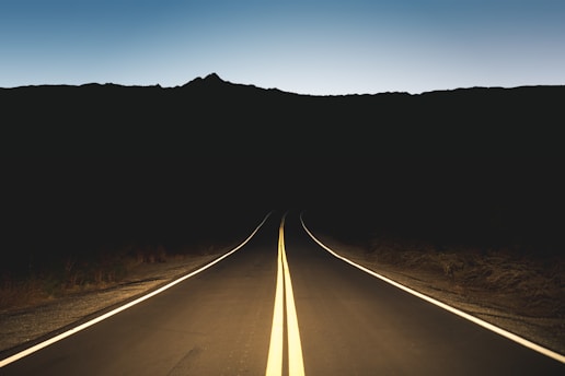 Empty road symbolizing executive function struggles, stress, and emotional regulation in ADHD adults