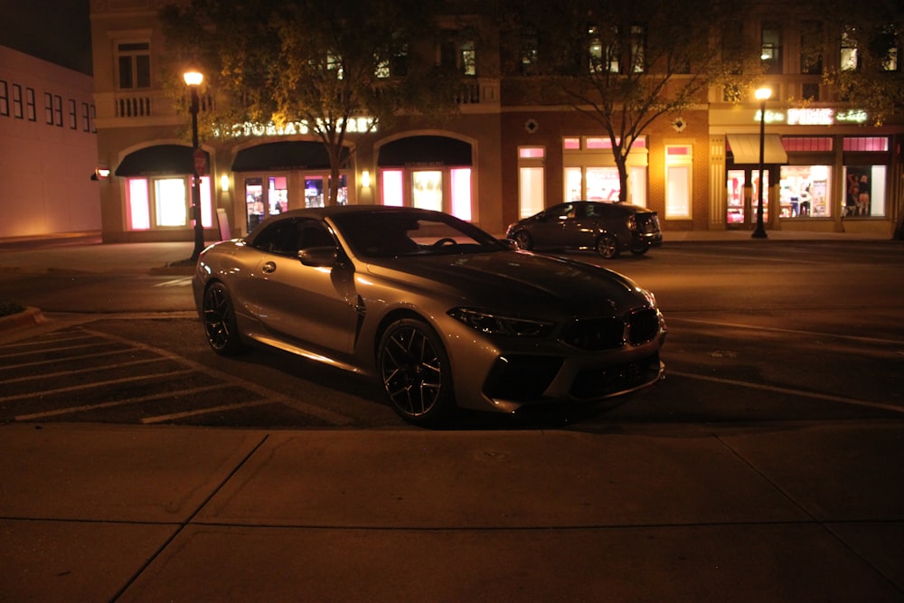 a car parked on the side of a street