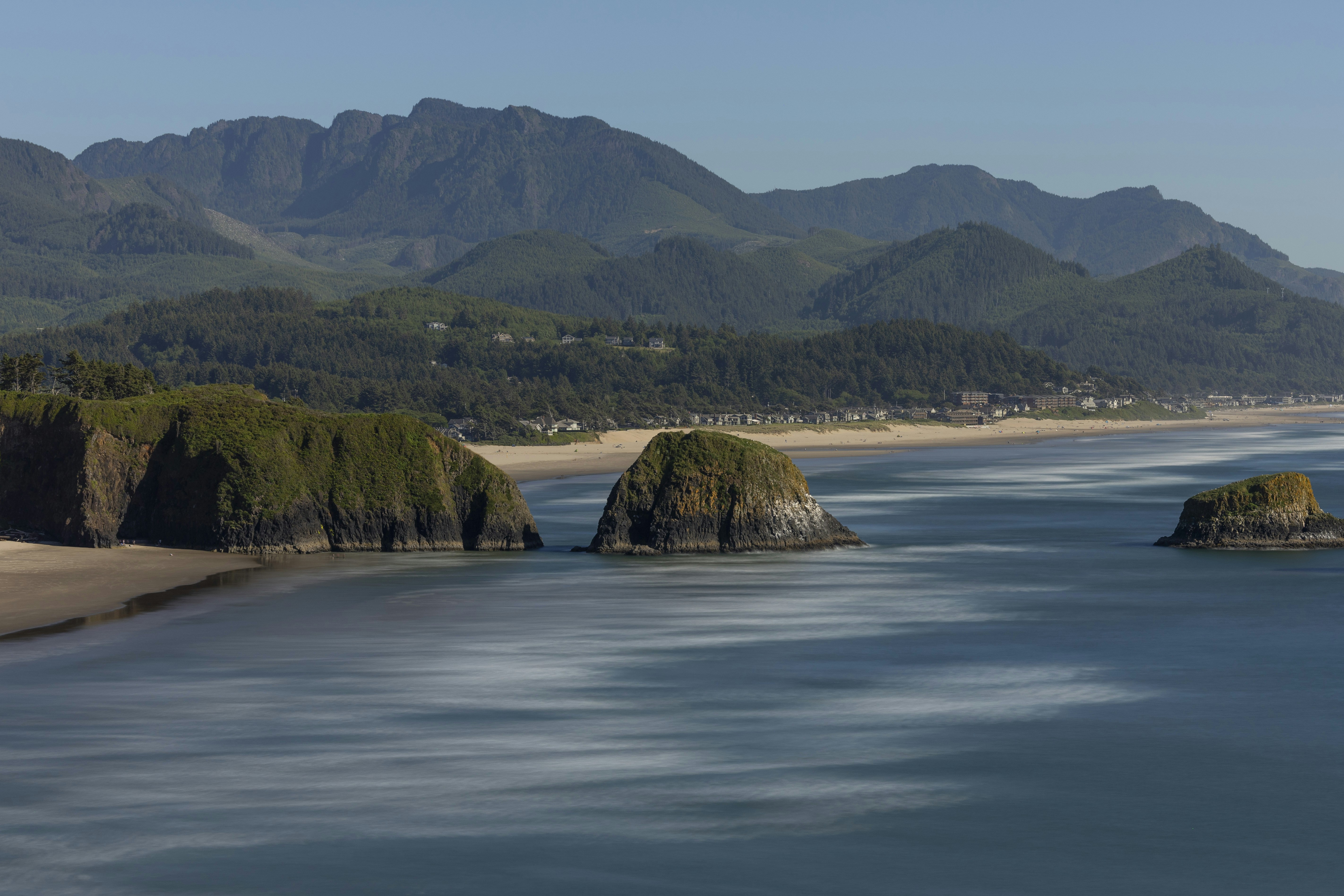 a body of water with a group of islands in it