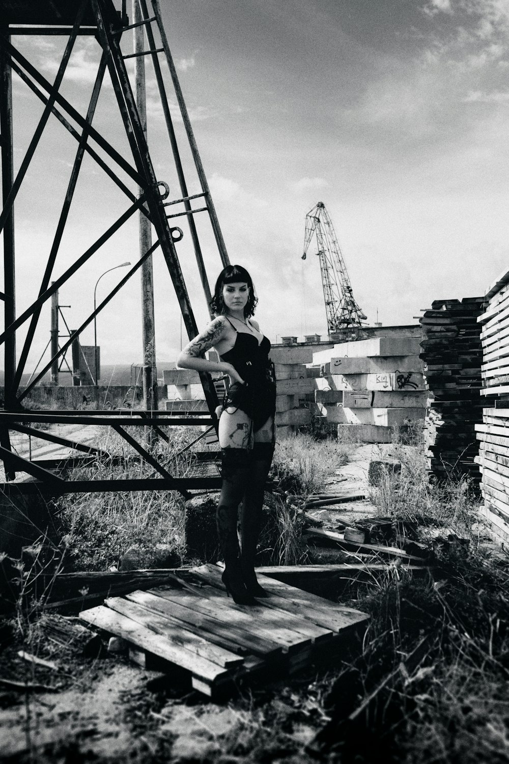 a man standing on a dock