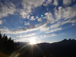 A picturesque sunset over the fly park with flying enthusiasts.