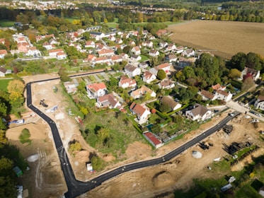 a town with many buildings