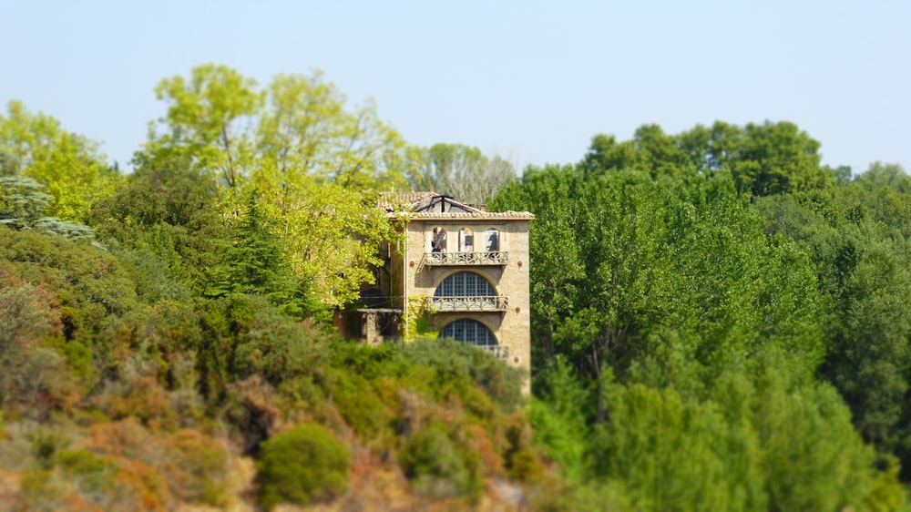 a building on a hill