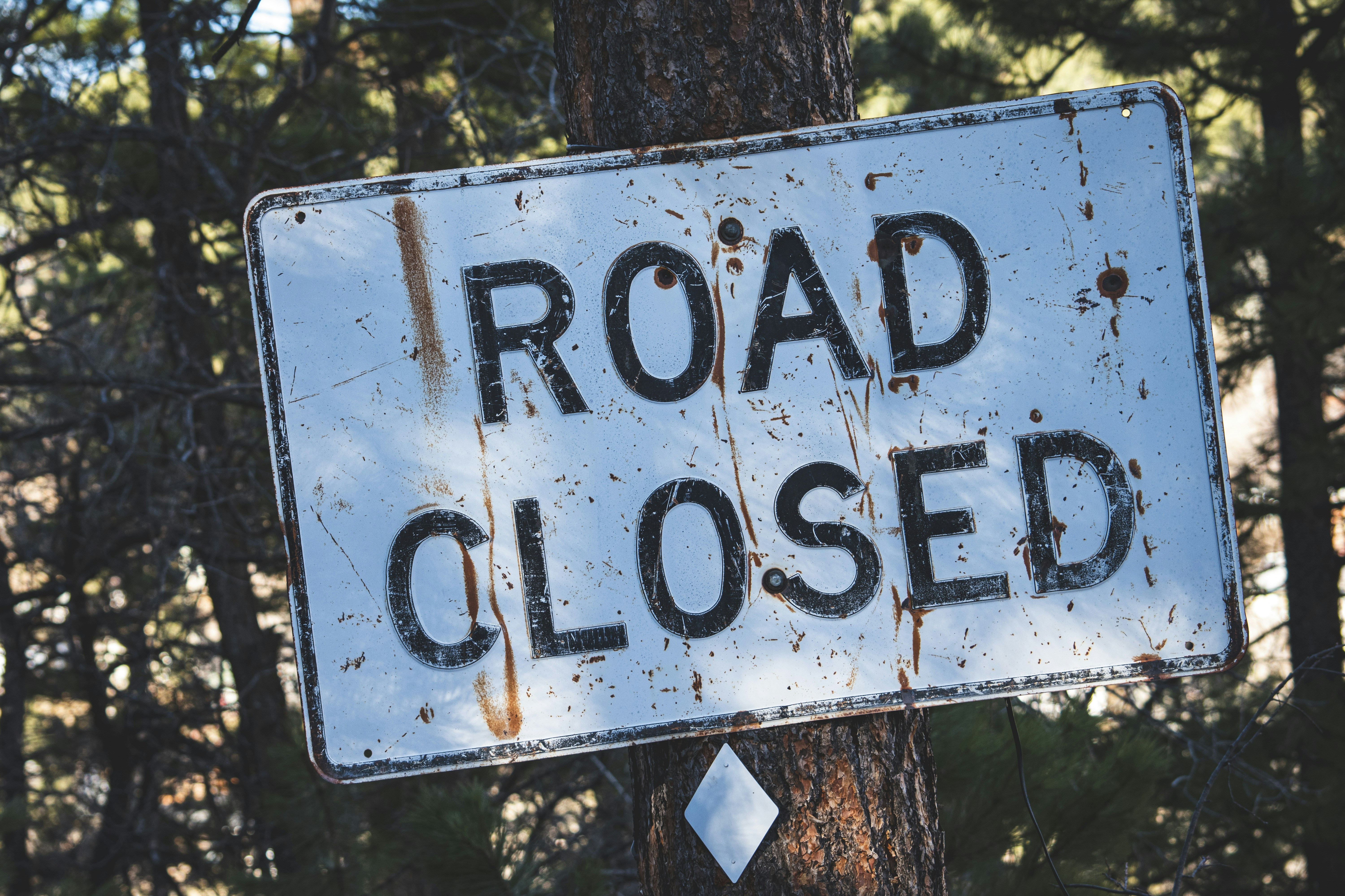 a sign with a word on it