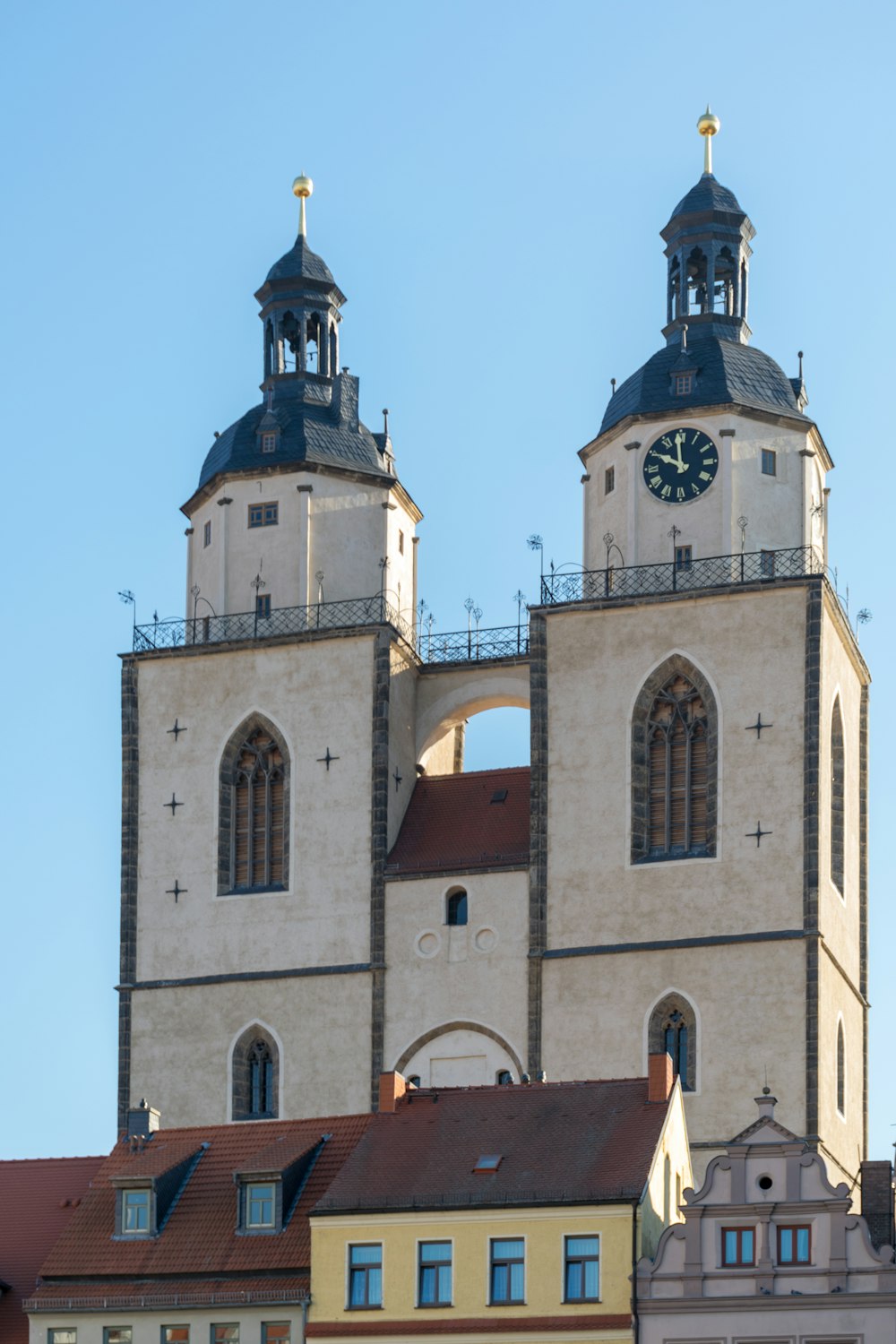 a clock on a tower