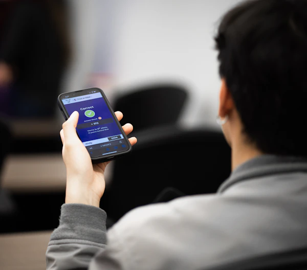 a person holding a cell phone