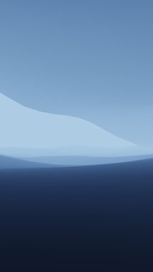 A modern abstract landscape visual in dark blue tones.