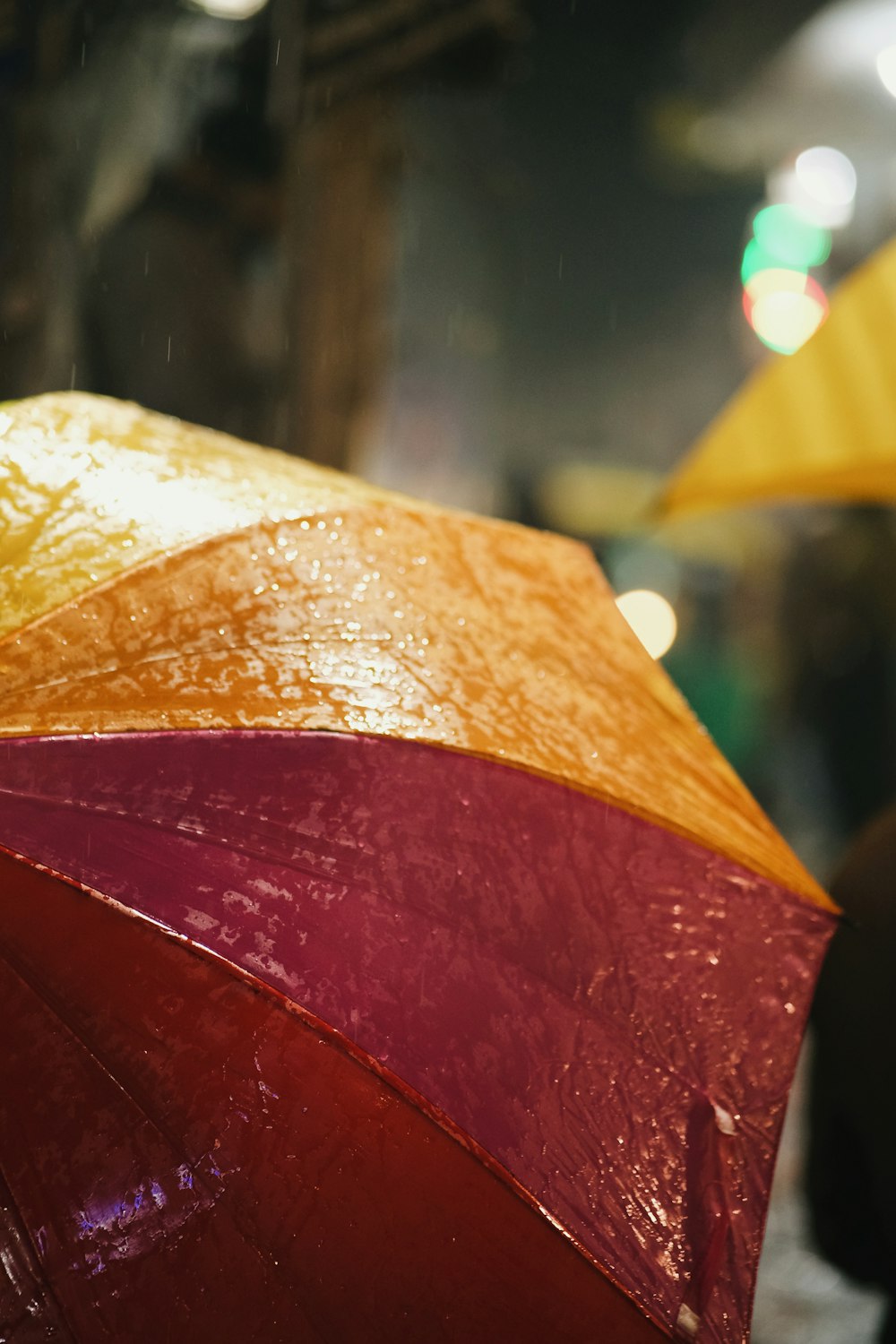 a close up of an umbrella