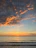 Close-up of a vibrant acrylic painting featuring a serene Gulf Coast sunset with textured brushstrokes.