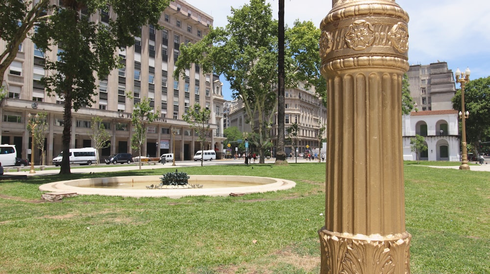 a statue in a park