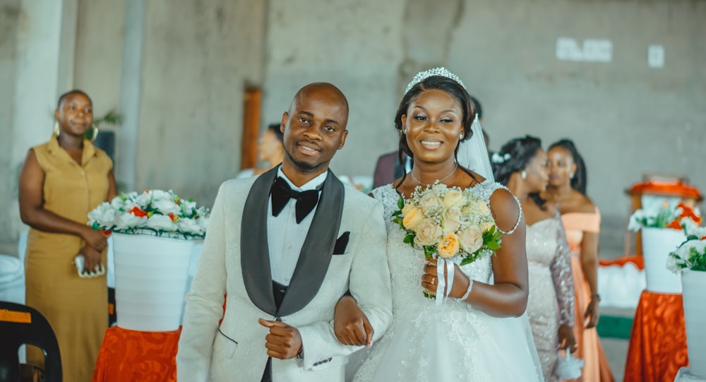 a man and woman posing for a picture