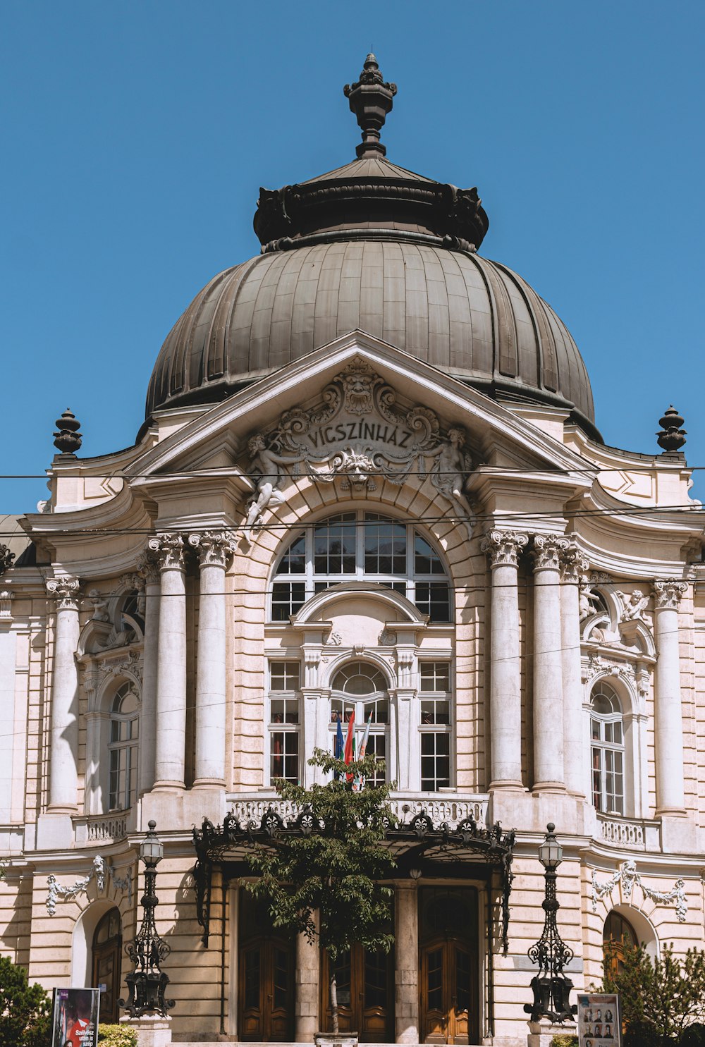 a large building with a dome