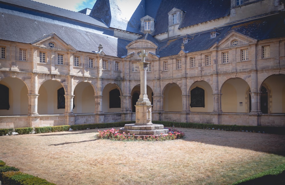 a building with a large courtyard