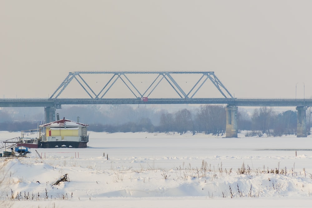 a bridge over a river