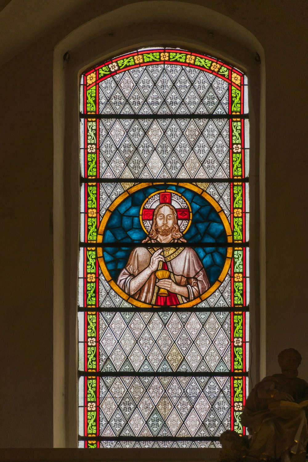 a stained glass window