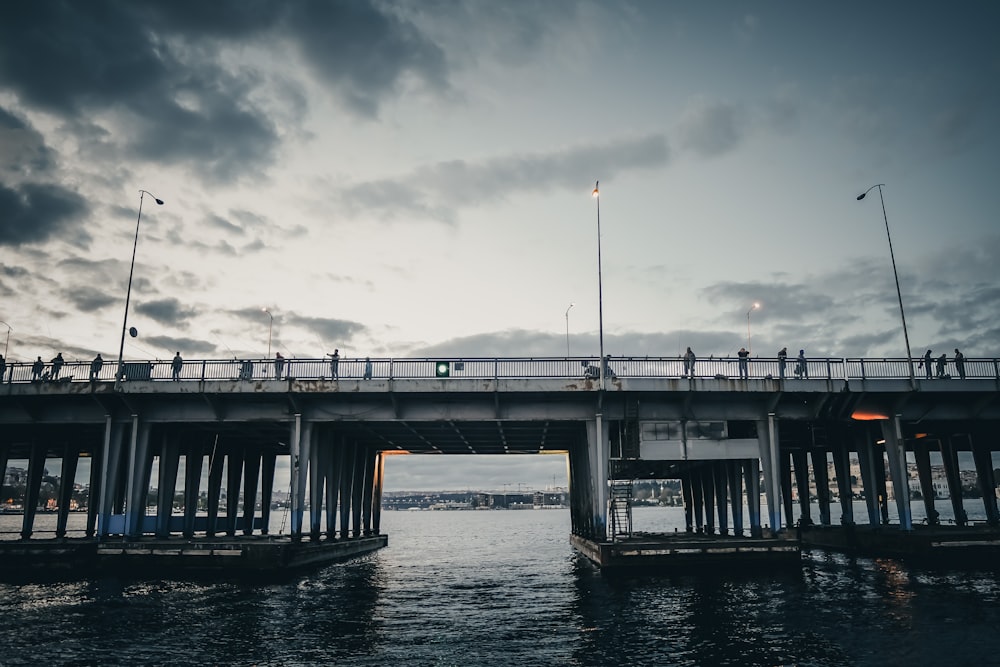 a bridge over water