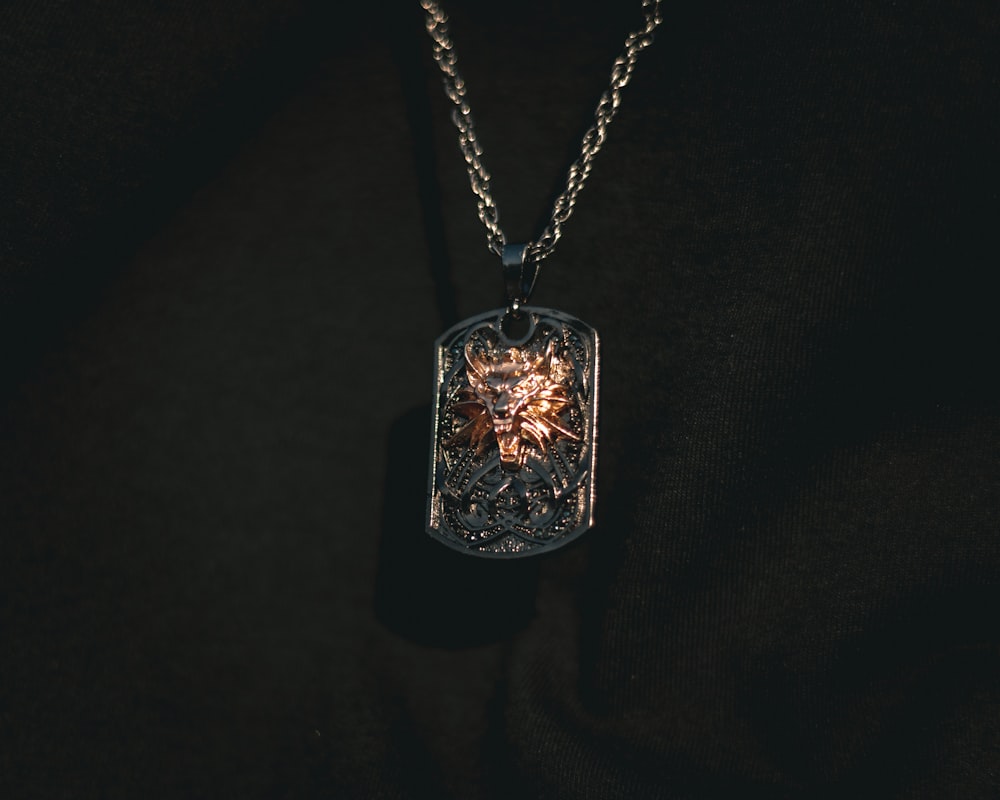 a pendant on a chain
