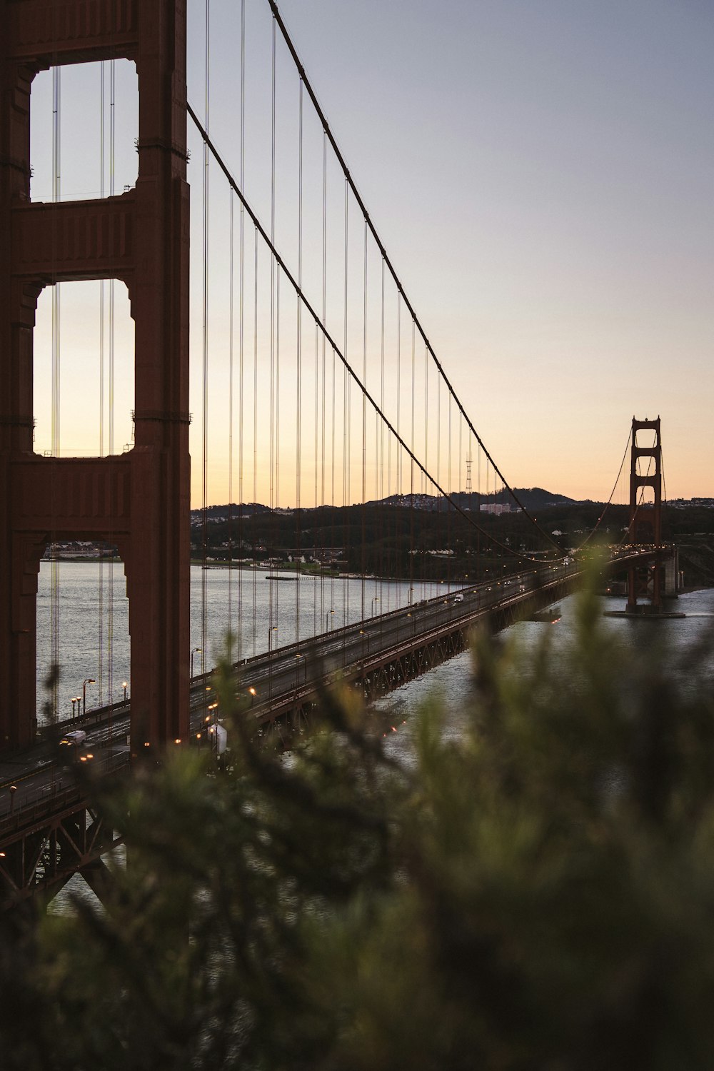 a bridge over a body of water