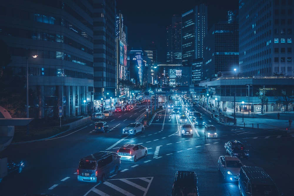 a busy street in a city