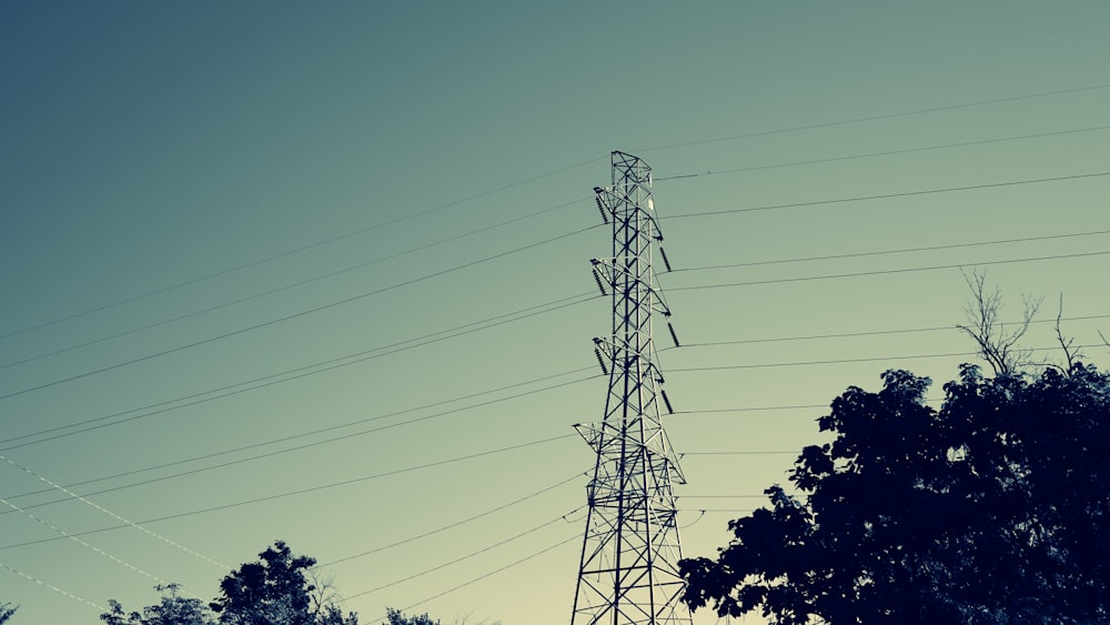 a power line tower