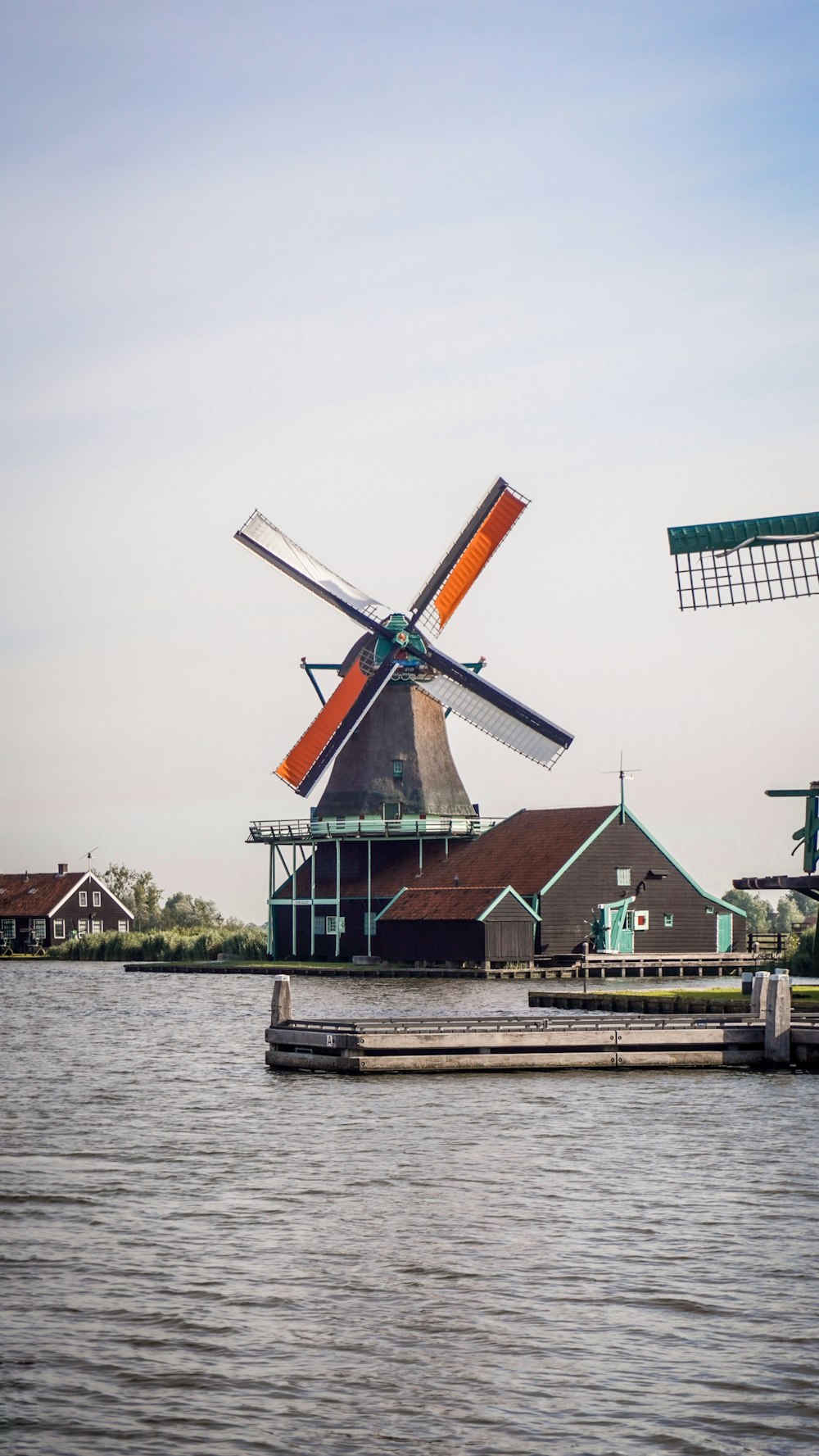 a windmill on a dock