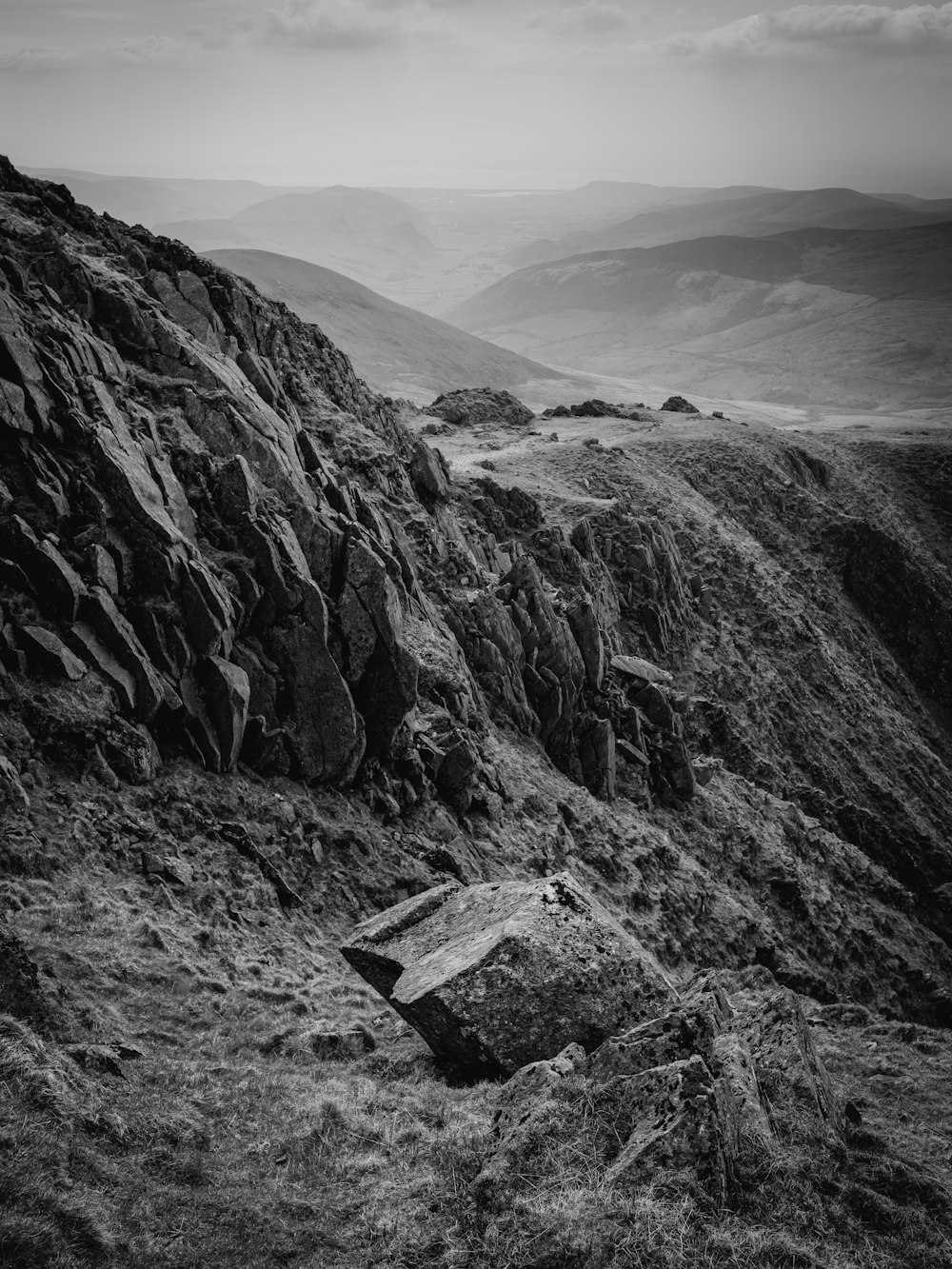 a rocky landscape with hills