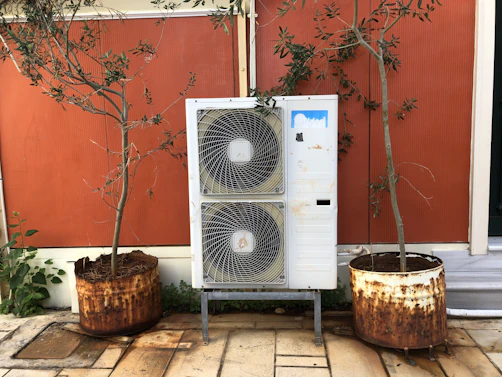 a white and black heater