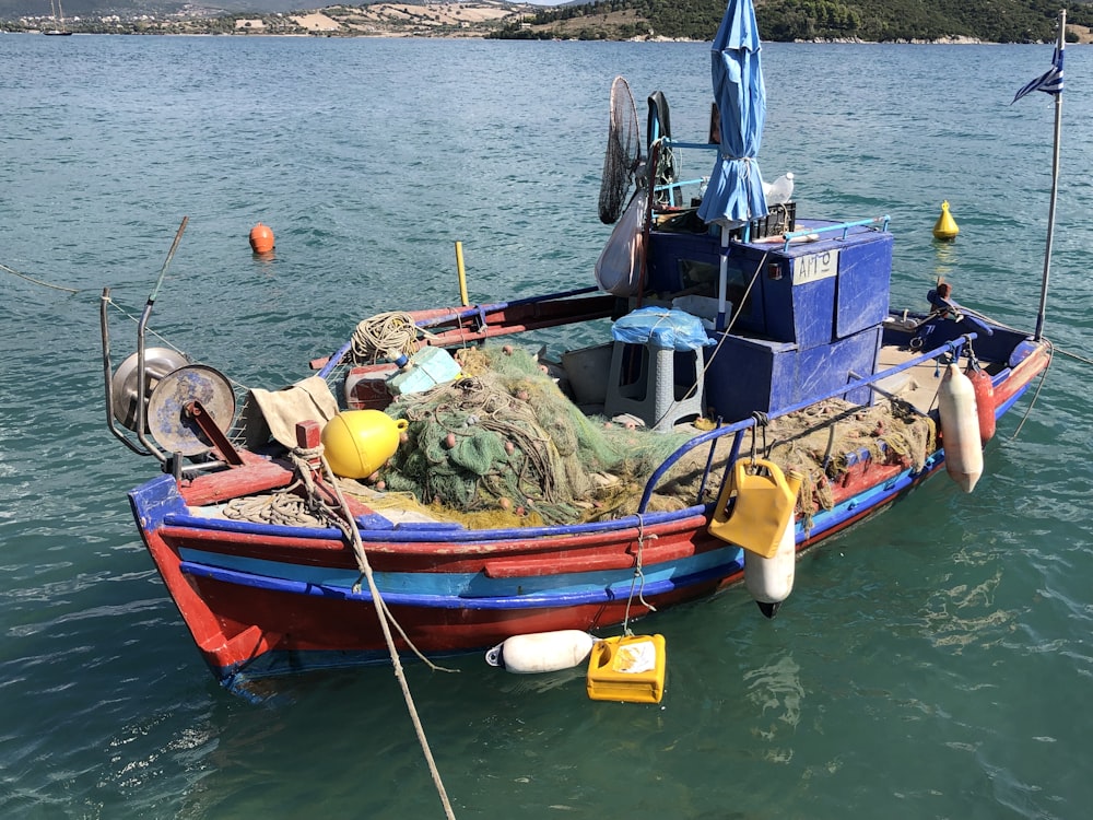 a boat full of produce