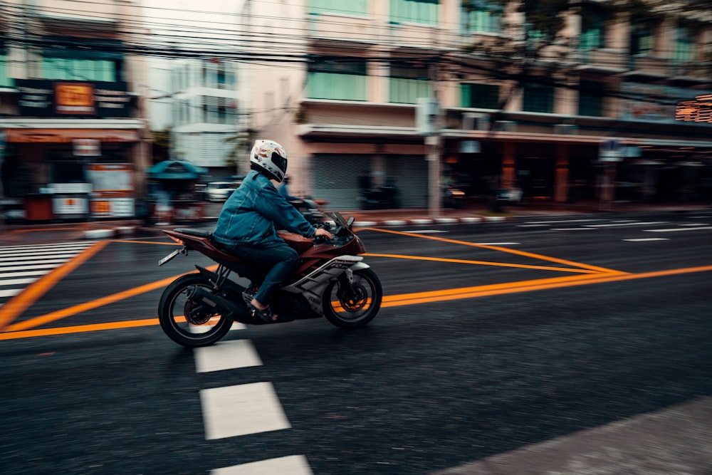 a man riding a motorcycle