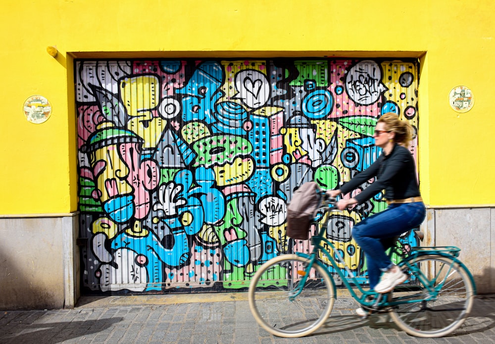 a person riding a bicycle