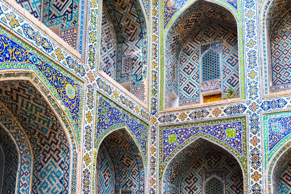 a building with many arches and windows