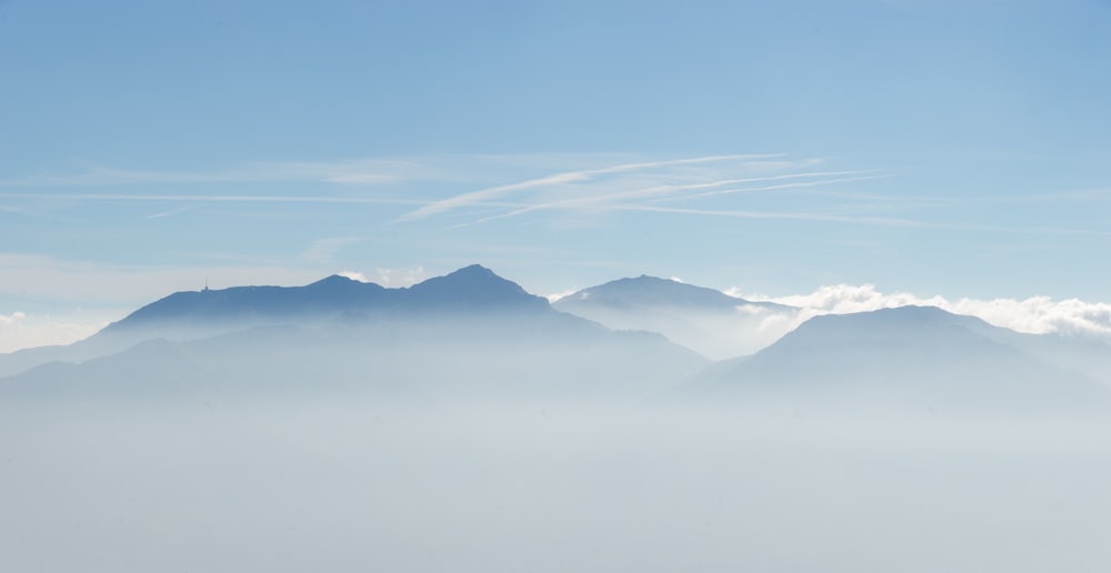 a view of the mountains from above