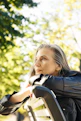 a person sitting on a bench