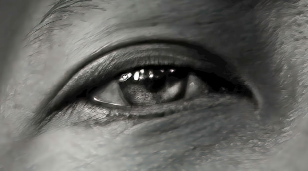 a close up of an eye