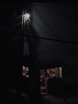 Commercial wiring setup inside an Everglades City storefront.