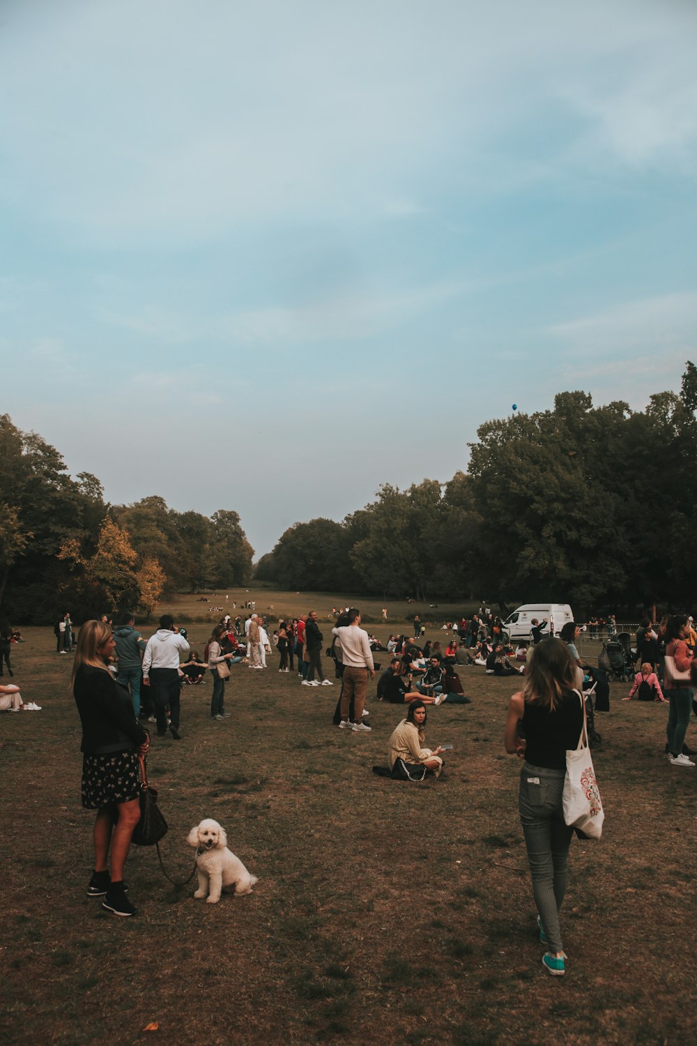 a group of people at a park