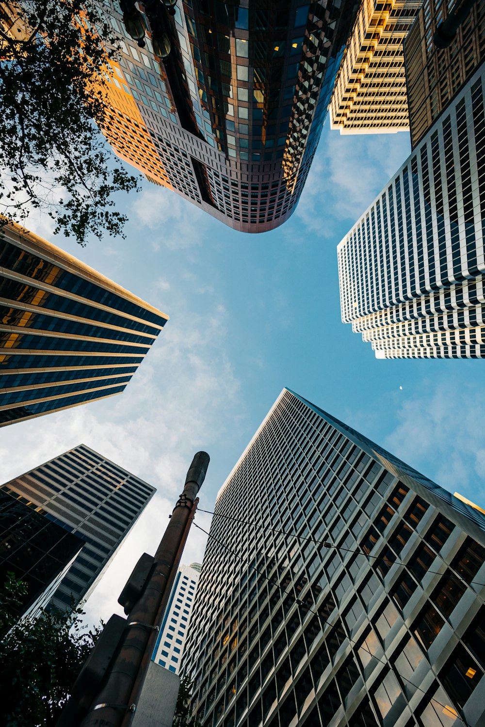 a group of tall buildings