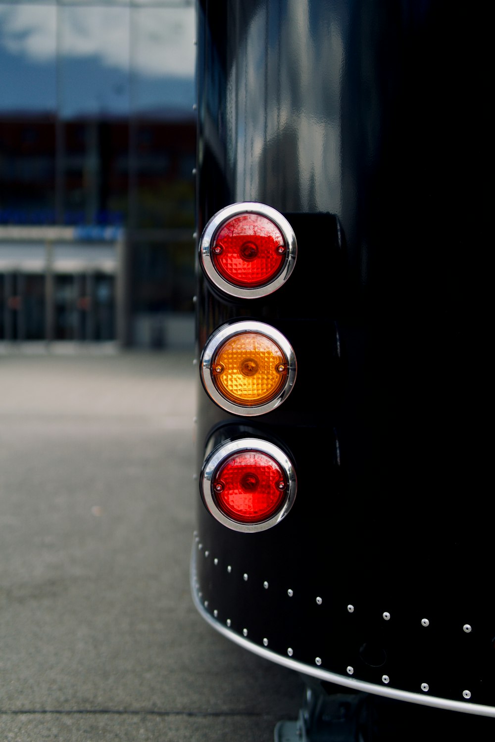 a traffic light showing red