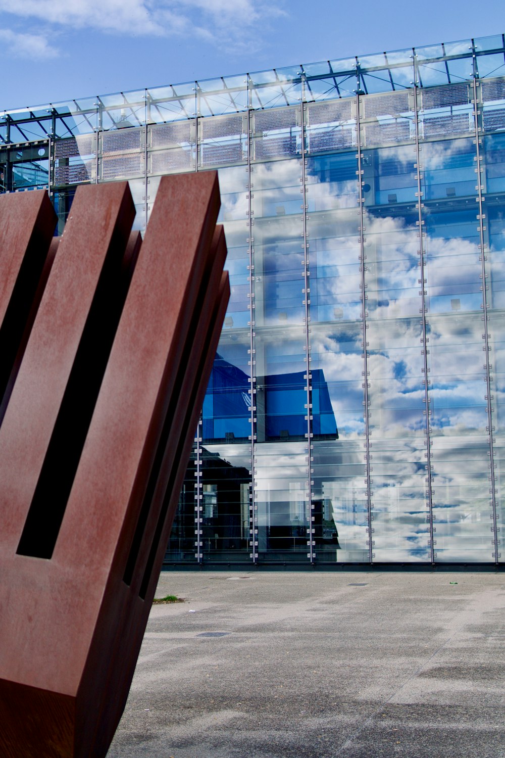 a building with glass windows